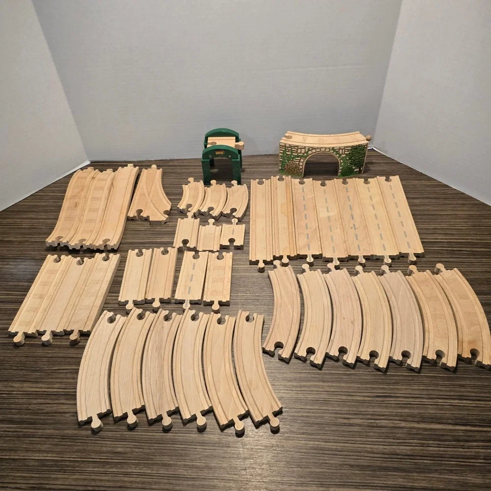 Brio Thomas & Friends Wooden Train Track Railway Tracks Lot Curves Switch